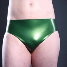 Модный сексуальный зеленый латекс резиновые трусы натуральный латекс Шорты Нижнее белье для мужской Большой размер Горячая Распродажа