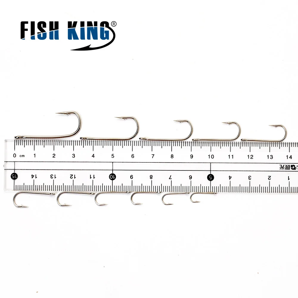 Рыболовный крючок FISH KING 10 20 #100 шт. мягкие крючки для приманки с длинным