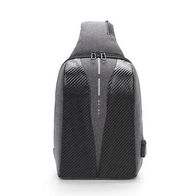 BAIBU мужские сумки через плечо с usb зарядкой, противоугонная нагрудная сумка, короткая походная Сумка-мессенджеры, водонепроницаемая сумка на плечо для мобильного ipad - Цвет: Черный