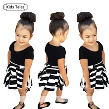 SQ194 girls clothing set children s dress girls T shirt dress 2 pcs set children suits