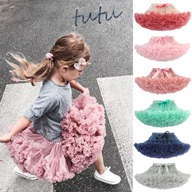 

Kids Baby Girls Tutu Skirt Fluffy Children Ballet Kids Pettiskirt Baby Girl Skirts Princess Tulle Party Dance Skirts Clothes