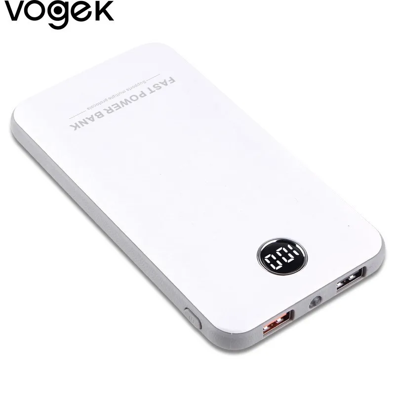 Vogek10000mAh Quick Charge 3 0 Мощность банк 2i внешний Батарея быстрой зарядки 18 Вт