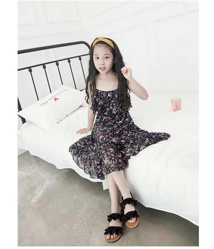 Shujin/ г.; детские сандалии; модные кожаные сандалии для девочек; детская сандалия без застежки для маленьких девочек