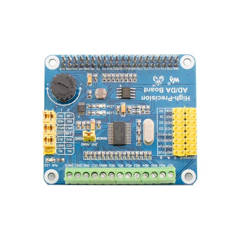 ADS1256 DAC8552 Высокая точность AD/DA цифровой модуль Плата расширения для Raspberry Pi +/B +/ 2B RP014