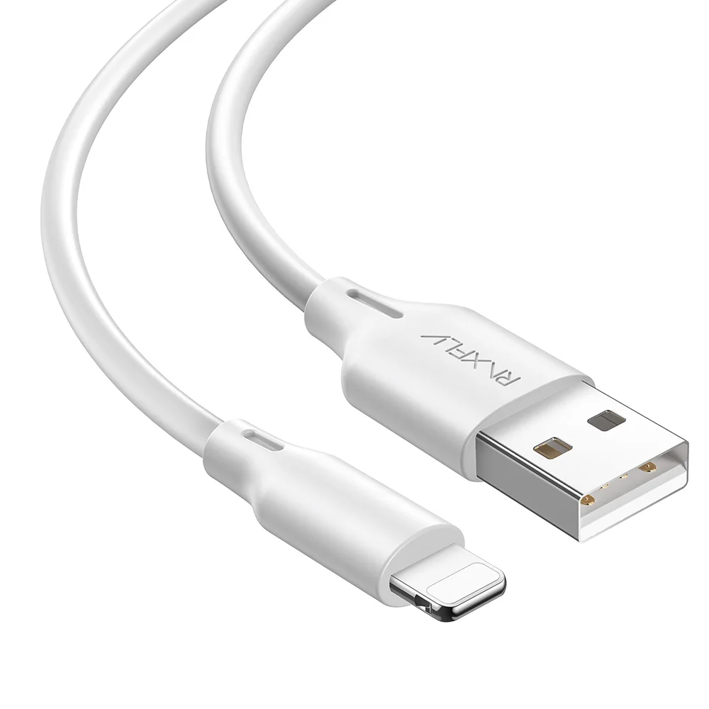 USB raxfly кабель для iPhone X XS Max XR зарядный провод быстрая Синхронизация данных usb зарядное устройство для iPhone 7 8 6 6s Plus 5S 5 USB зарядный шнур - Цвет: White