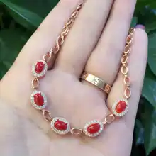 Натуральный красный коралловый браслет натуральный желтый кристалл элегантные круглые браслеты 925 серебряный браслет Модные женские вечерние изысканные юверирные украшения