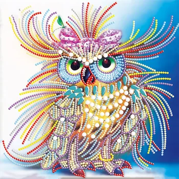 

1 Diy cube round Diamond Painting Cross Stitch shaped diamond painting wisdom owl new living room stick Needle Arts sale