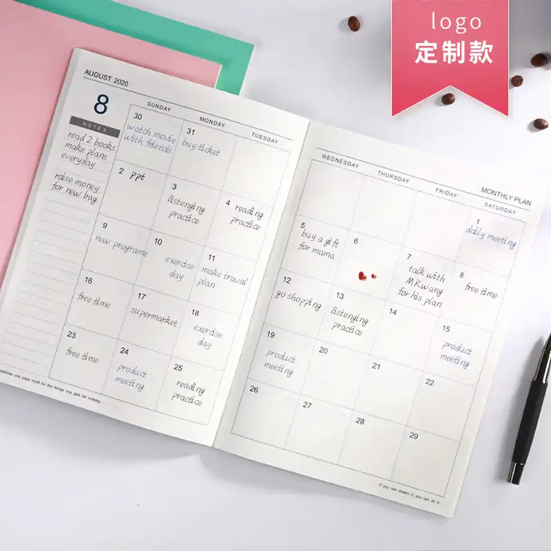 cute 2019 2020 leather hardcover office school weekly school planners 2020 17