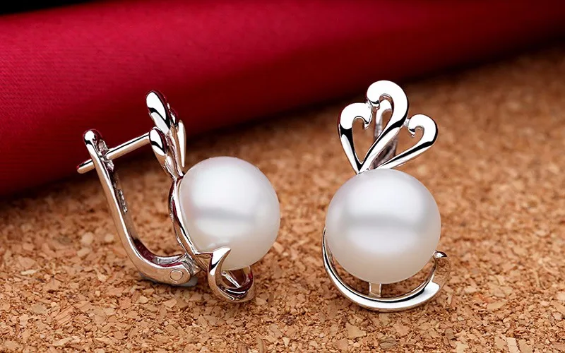 Sinya pearl earring sterling silver jewelry TZ10067EB (1)