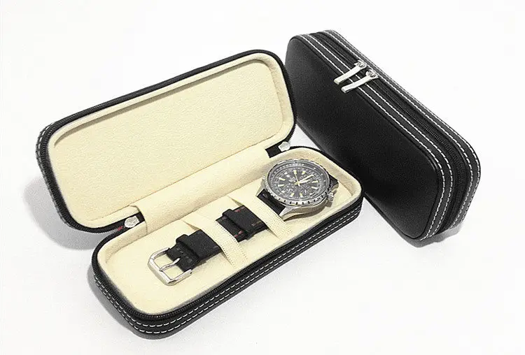 Высокое качество один ящик для хранения часов дорожный Чехол из искусственной кожи для часов удобные механические мужские часы Подарочная коробка Q015