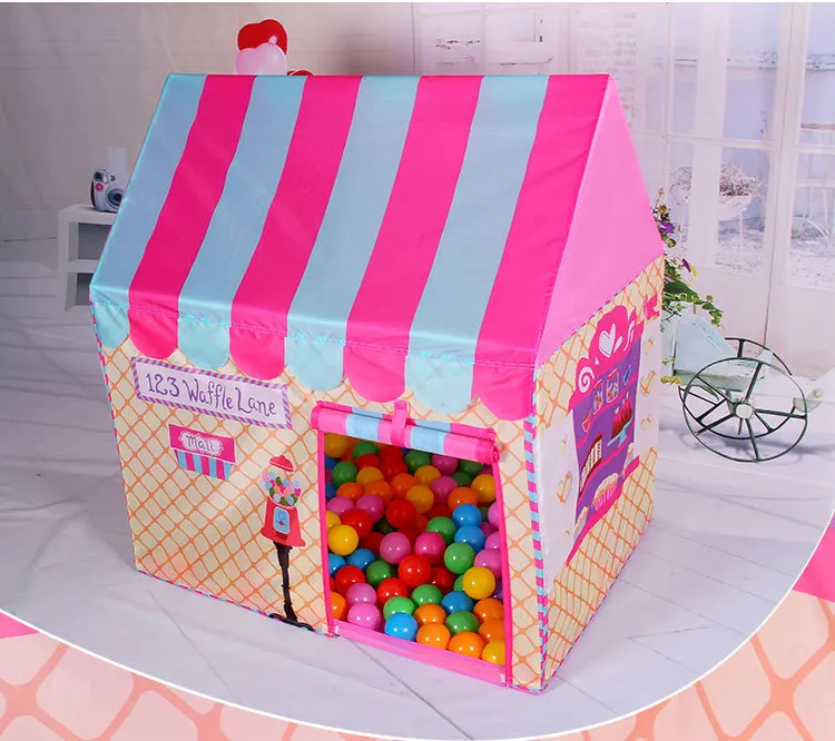 2017 Новые Детские печати игры домашние комната Play House открытый принцесса игрушка палатка