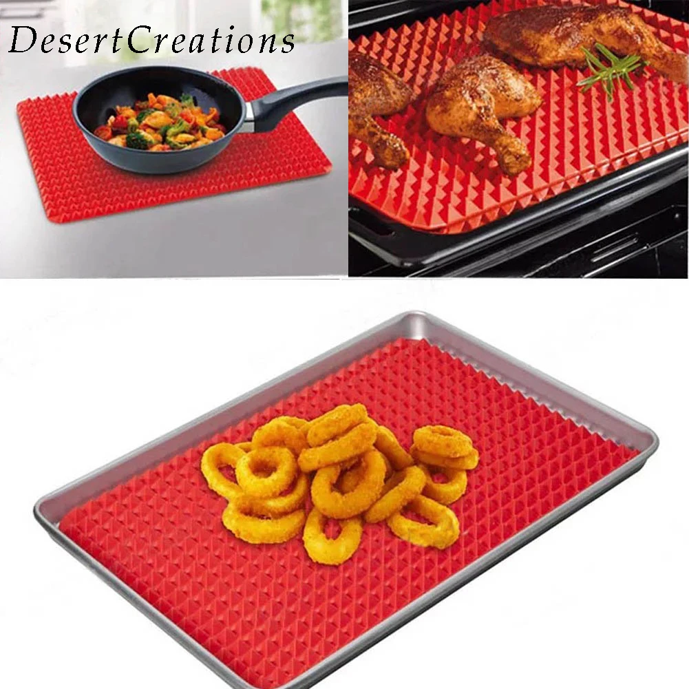 New 17*17cm Red Silicone Baking Mat Silicone Sheets Mat Barbecue