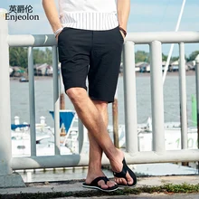 Бренд Enjeolon, топ, летние повседневные шорты для мужчин, хлопок, Sim, однотонная основа, мужские шорты, доступные по колено, высокое качество, KZ6180