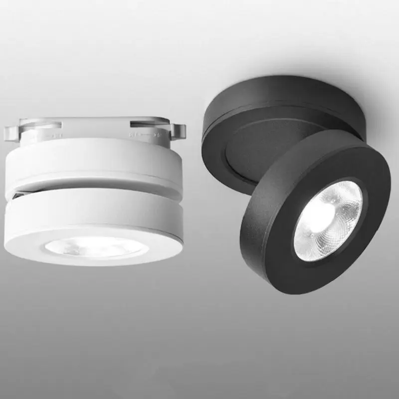 

5W 7W 10W CREE LED Indoor Lighting Rail Lamps COB LED Track Light Dimmable Warm White for Shop Store Adjustable