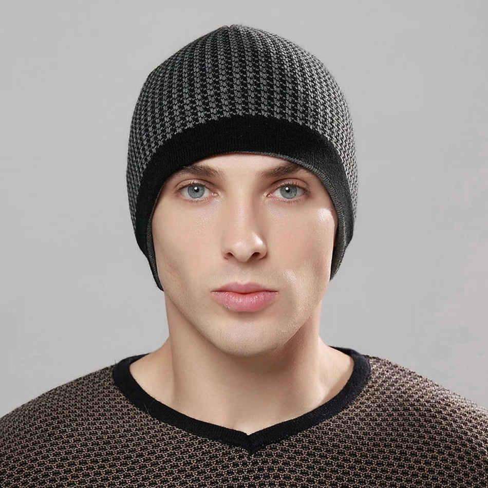font b Classic b font Plaid Style Men s Winter Cap 6 Colors Leisure Acrylic