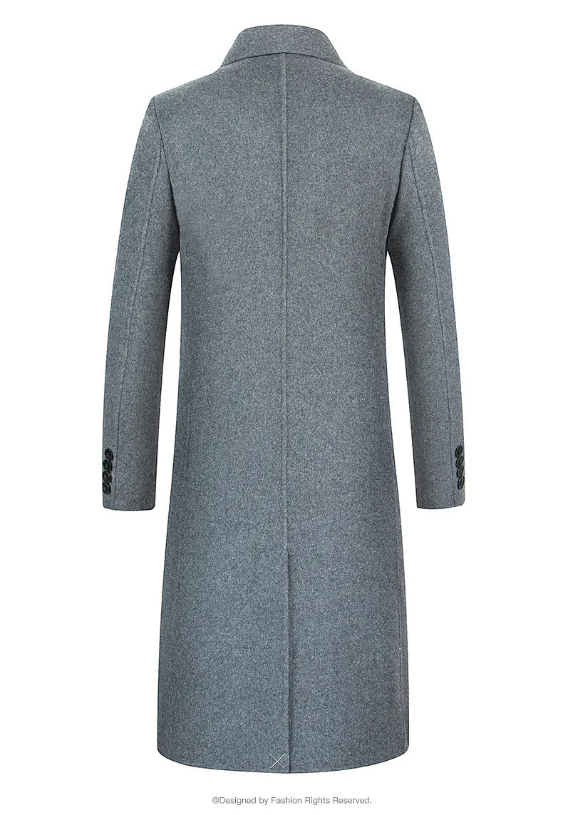 Новое большое мужское зимнее пальто, шерстяные пальто, куртки, длинные двухсторонние мужские шерстяные пальто, кашемировая верхняя одежда размера плюс M-3XL