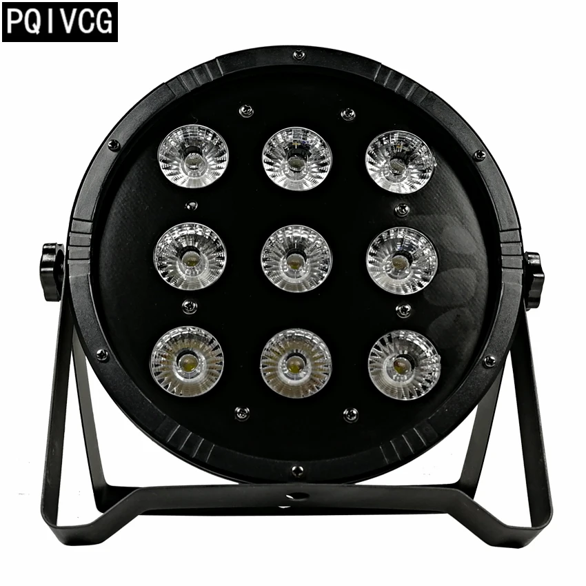 9x12 Вт rgbw пластиковый плоский Номинальный свет 4 в 1 dmx512 светодиодный светильник