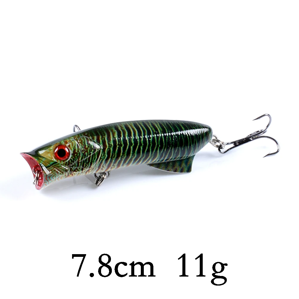 Biwvo Popper 12cm 20g Wobbler For Trolling Fishing Lure Metal Winter Sea Hard Fishing Goods For Fishing Ice Whopper Plopper