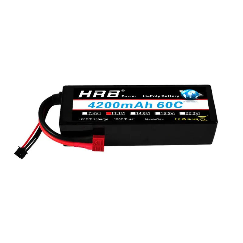 Аккумулятор HRB Lipo 2S 3S Жесткий Чехол для Traxxas 60C 120C 3 7 В 11 1 14 8 в 18 5 22 2 4200 мАч|Детали и
