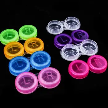 

Portable Glasses Cosmetic Contact Lenses Box Contact Lens Case for Eyes travel Kit Holder Container Box Accessories #2