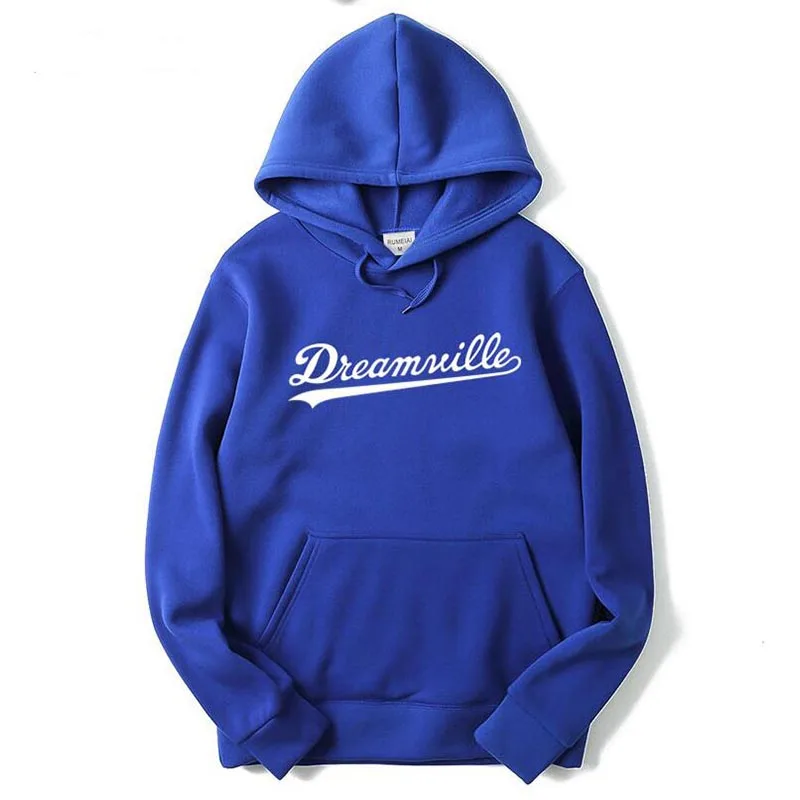 2017 جديد dreamville سجلات هوديس sudaderas hombre الرجال مقنع البلوز أسود/رمادي القطن رياضية ماركة الملابس