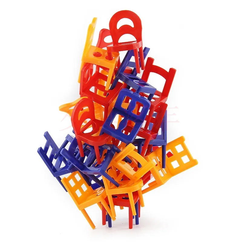 18/24 PCS Balance Chair Puzzle Board Game Family/Party Best Gift for Children Funny Colorful Game without 