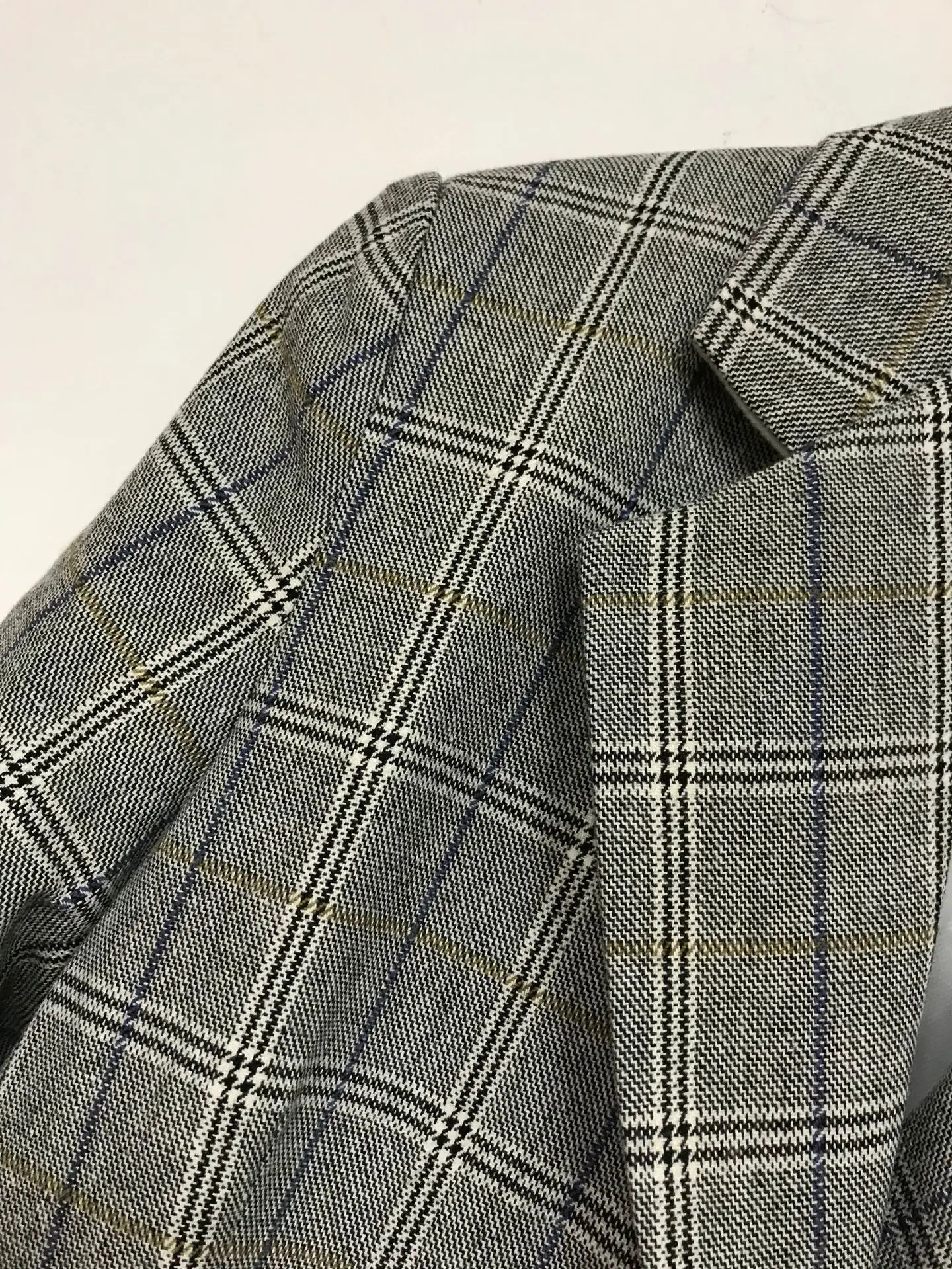 2019 Spring New British Style Flax Blend Women's Suit Coat Single Breasted Plaid Winter Clothes Women Jackets and Coats Suit