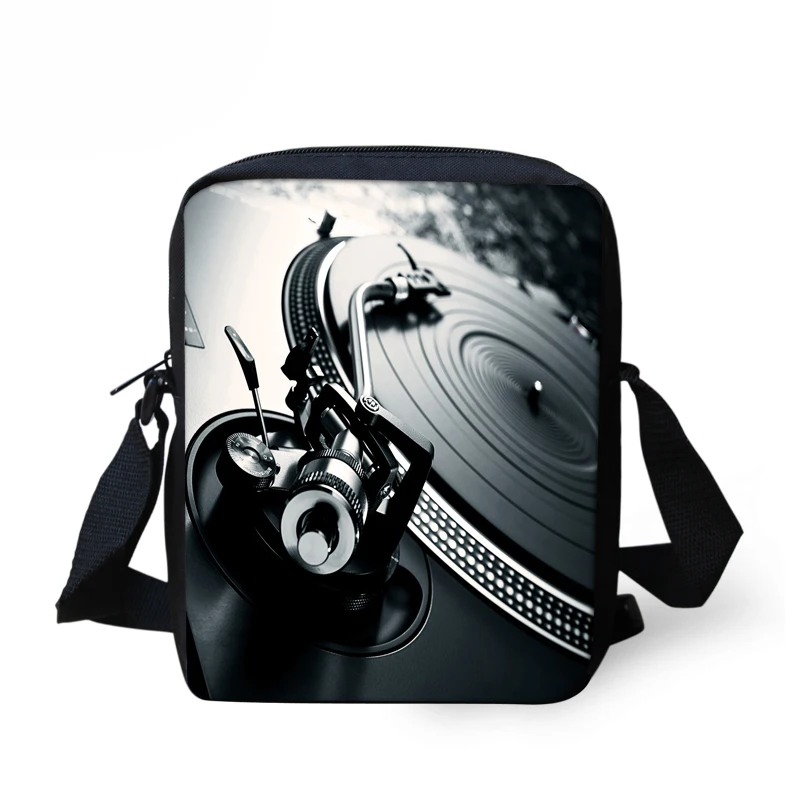 

Customized DJ Music Messenger Bags for Men, Record Player Male Crossbody Bags,Kids Boys Mini Shoulder Bags,Mens Cross Body bag