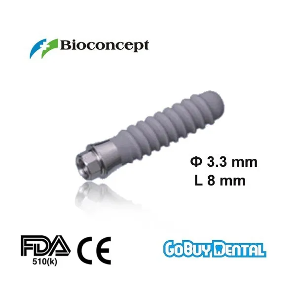 

Straumann Compatible Tissue Level Dental Standard Plus D3.3mm, S-L-A 8mm (Narrow Neck D3.5 mm)