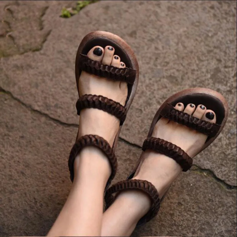 Artdiya/ г., женская обувь ручной работы из натуральной кожи оригинального дизайна повседневные женские босоножки на высоком каблуке 93785