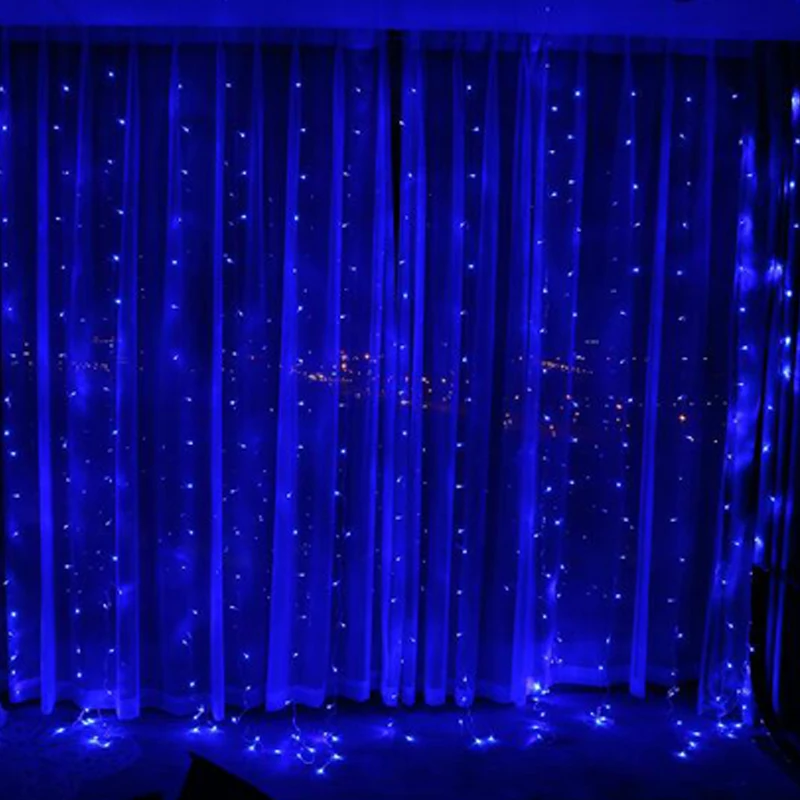 Светодиодный фея световая завеса Lcicle строки 3*3 метра Рождественские огни рождественских каникул свадьба, романтическое строки