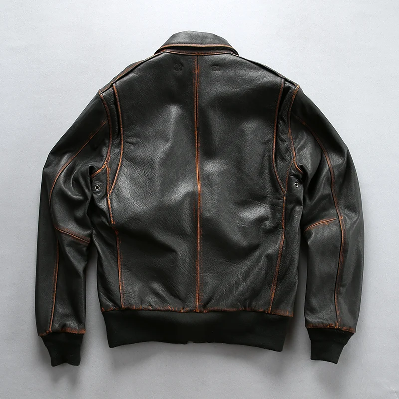 70% OFF 2212 Read Description! air force flight A2 pilot leather jacket genuine goat leather rider jacket