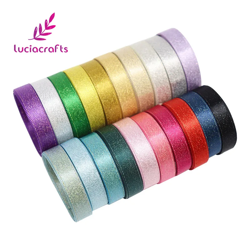 10 yards 15 20 mm Flower Satin Edge Sheer Ribbons Gift Bow Craft Wedding DIY