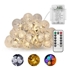 

CHIZAO LED Globe Transparent Bubble Ball String Holiday Light Fairy Lamp 3-AA Battery Waterproof Full Colors for X'mas Party