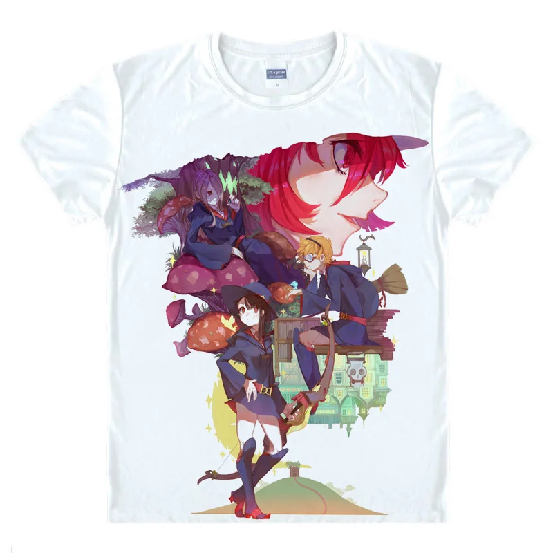 Футболка Coolprint с аниме маленькая ведьма Академия короткие футболки Ritoru Witchi Akademia