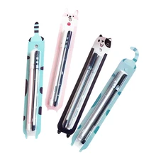 2 шт./партия, милая, кавайная, крапчатая бумажная карточка, кошка, гелевая ручка, 0,38 мм, чернильная ручка, рекламный подарок, канцелярские принадлежности, школьные и офисные принадлежности