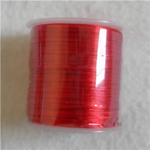 Chenkai 50 м/лот 2,0 мм из нейлона атласа шнур для DIY Силиконовые Детские Жевательные бусы-грызунки цепочка для прорезывателя Ювелирная игрушка - Цвет: Red