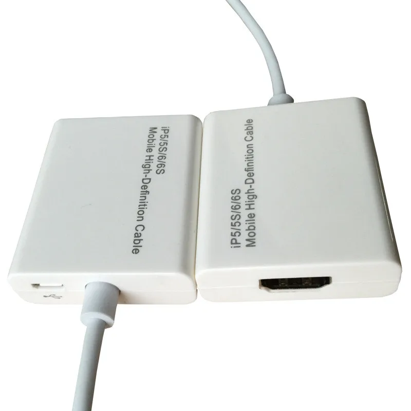 8 pin HDMI кабель для Apple Lightning To HDMI Кабель-адаптер для Iphone 6 5S SE 7 6s плюс Ipad 1080P HD ТВ В комплект поставки входит адаптер