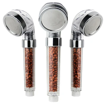 

8cm Handheld Spa Bath Shower Head, Anion Bathroom Water-Saving Rain Shower Watering Filter Tourmaline Supercharged Shower head