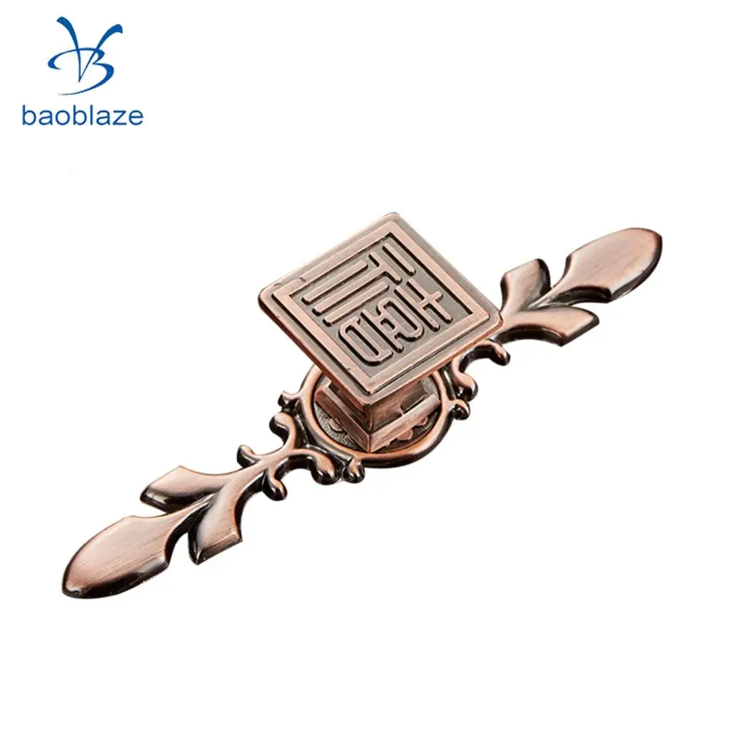 Vintage Antique Bronze/Copper Chinese Style Pull Handle Knob for Kitchen Cabinet Door Dresser Drawer Retro Furniture Handle