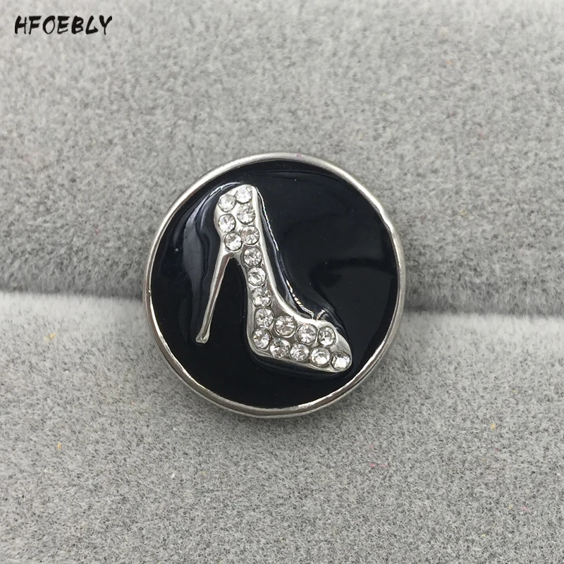 12Pcs/lot Snap Crystal 5colour High heels Button Bracelet Bangles Fit DIY 18mm Buttons Charm Bracelets Jewelry | Украшения и