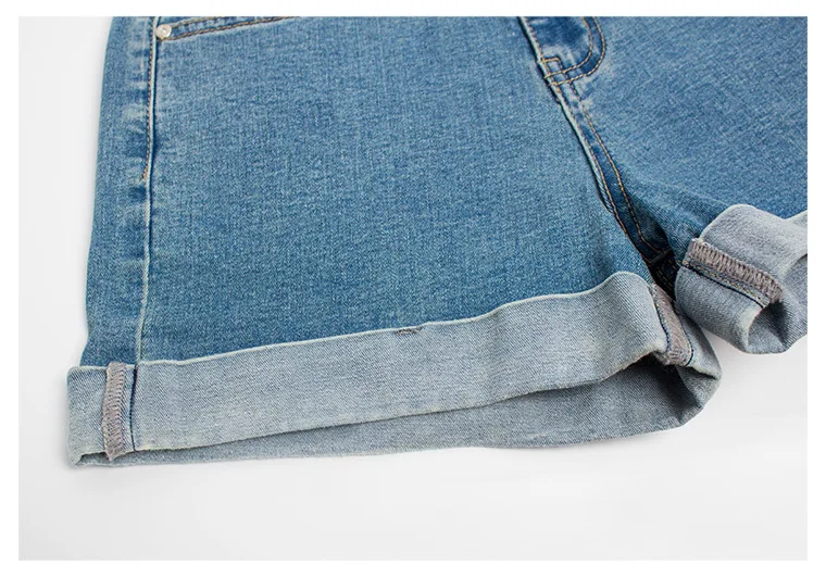 Denim shorts women Europe and the United States trade volume trim pants spring and summer women's new high-waist jeans hem (20)