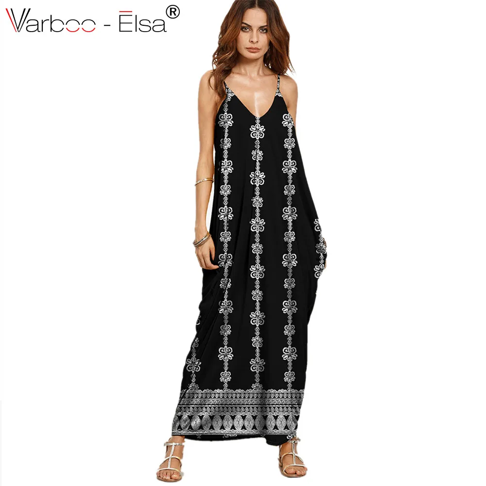 VARBOO_ELSA 2017 Bohemian long dress women maxi dress floral print ...