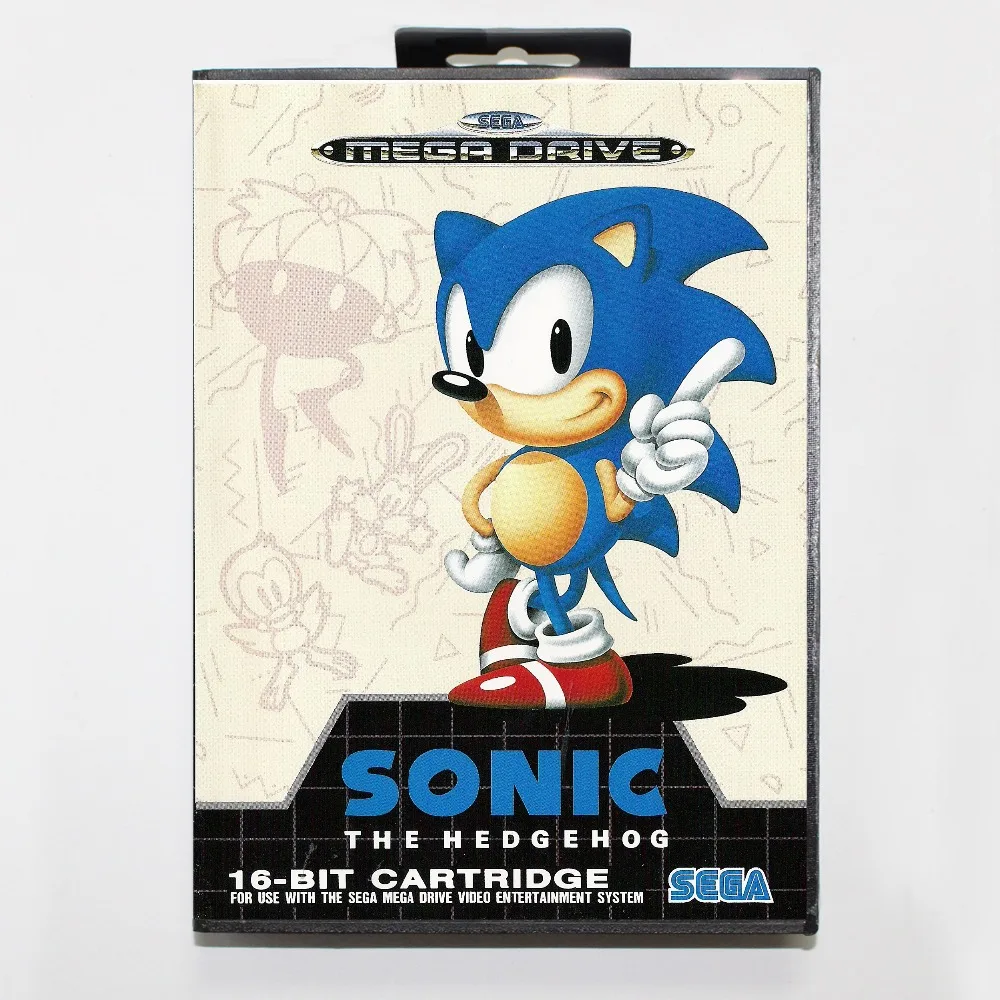 Игровая карта SEGA MD 16 бит с коробкой Sonic the hedgehog для Sega Mega Drive Genesis|sega md game card|sega games16 bit