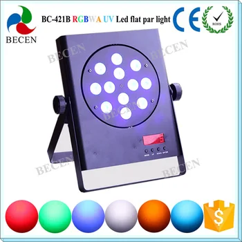 

BECEN 1-10pcs 12X18w rgbwa uv 6in1 led flat par can stage dj lighting