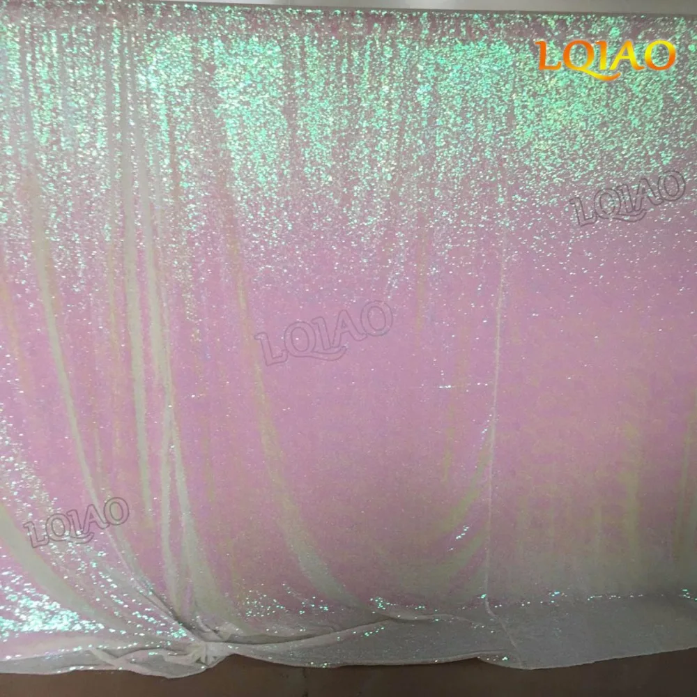 

New Arrival Shiny!! 10FT*10FT Changed White/Gold Sequin Fabric Photo Backdrop For Christmas/Wedding/Party Photography Decoration