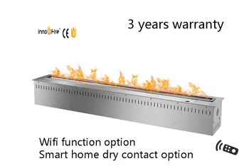 

48 inch Remote control silver or black bio ethanol 2 sided electric fireplace