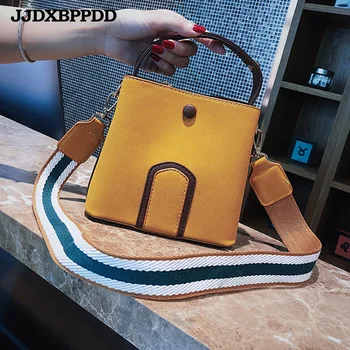 

2019 Summer Fashion Women Bag Leather Handbags PU Shoulder Bag Small Bucket Crossbody Bags for Women Messenger Bags