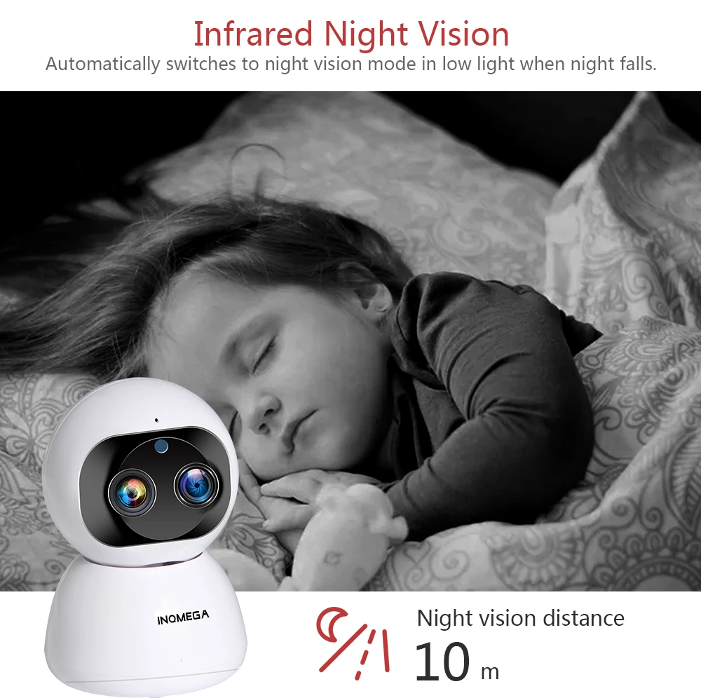 Беспроводная IP камера видеонаблюдения INQMEGA 2 МП 1080P Wi Fi|Камеры видеонаблюдения| |