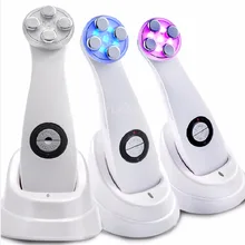 2 шт./упак. светодиодный фотон мезотерапия массажер для лица Радиочастотное устройство для омоложения кожи лица скруббер разглаживает морщины